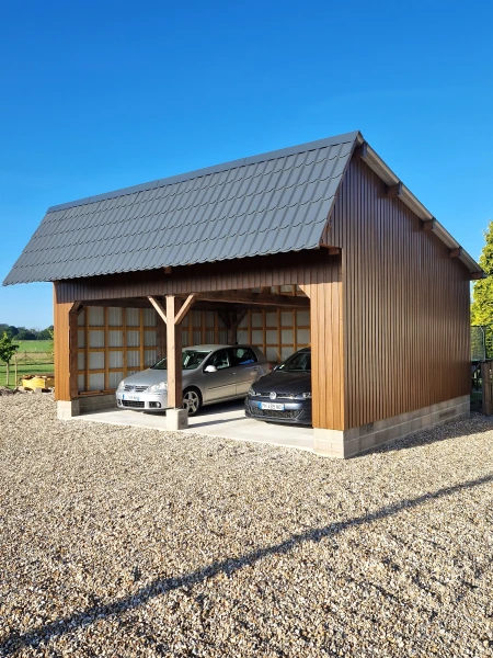 Tôle de Bardage Vario Chêne Doré 3D - 11
