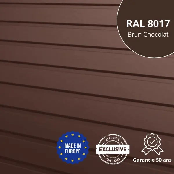 Panneau de Bardage Plano Brun Chocolat Mat