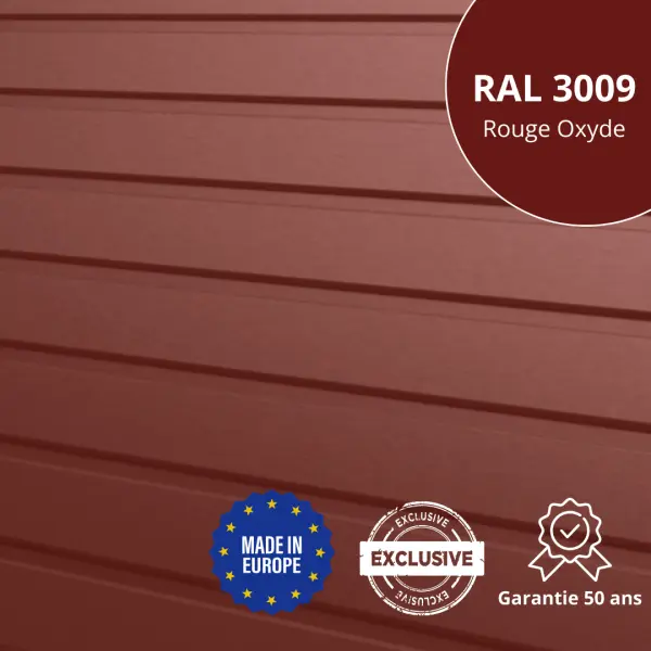 Panneau de Bardage Plano Rouge Oxyde Mat