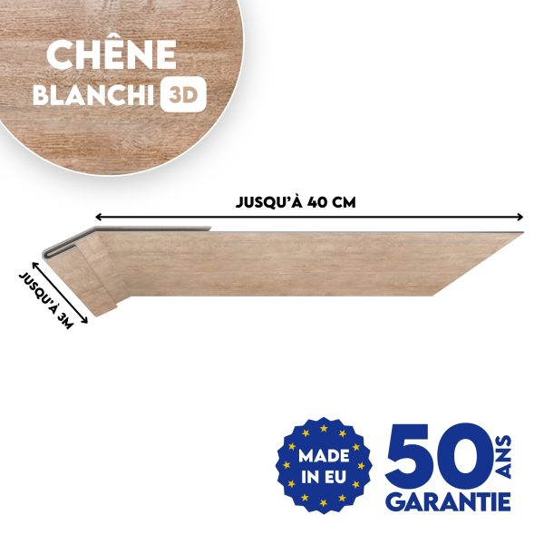 Habillage de linteau Chêne Blanchi 3D - 2