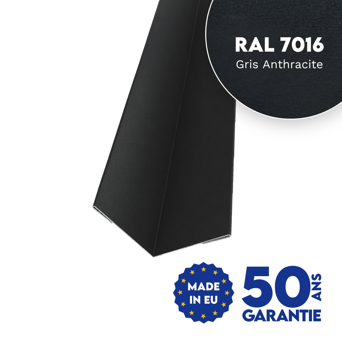Profil d'angle intérieur Gris Anthracite mat