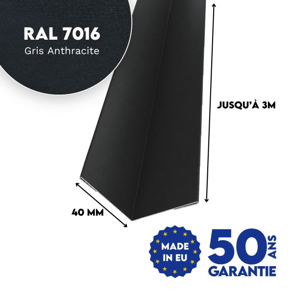 Profil d'angle intérieur Gris Anthracite mat - 2