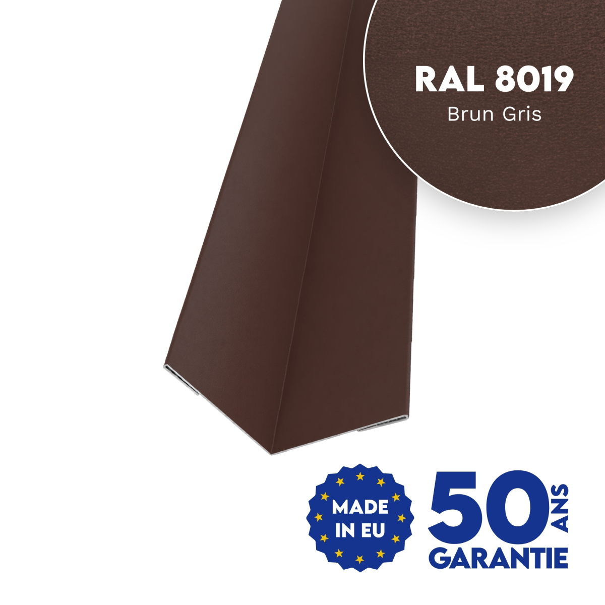 Profil d'angle intérieur Brun Gris mat