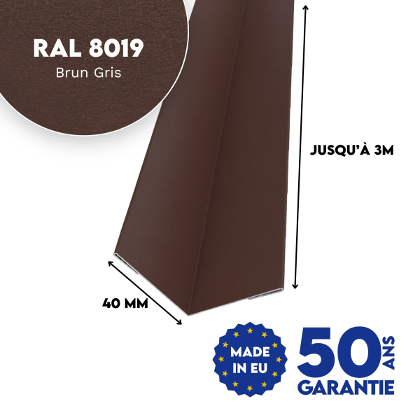 Profil d'angle intérieur Brun Gris mat - 2