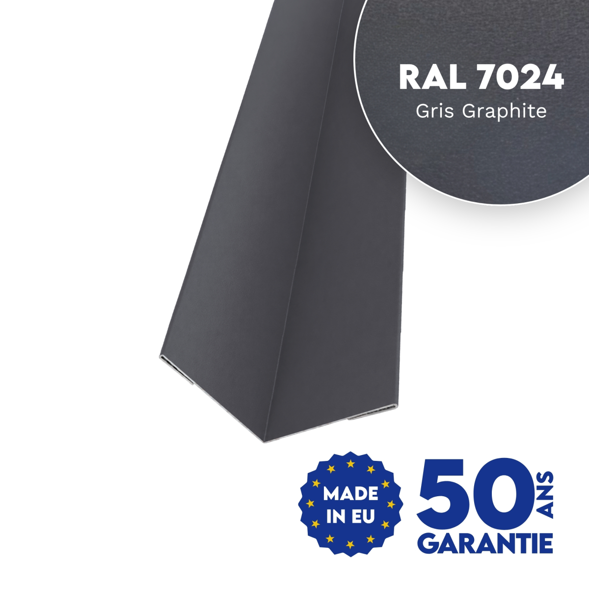 Profil d'angle intérieur Gris Graphite mat
