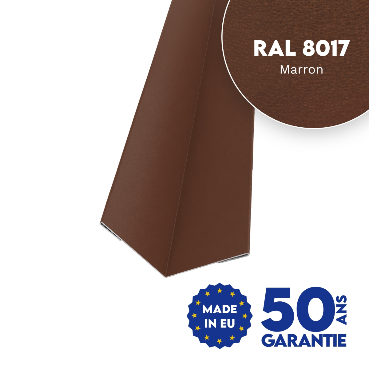 Profil d'angle intérieur Marron mat