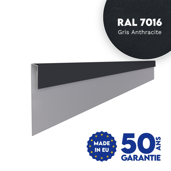 Profil d'angle J-Type Gris Anthracite mat - 1