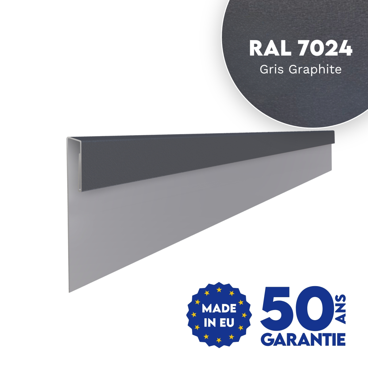 Profil d'angle J-Type Gris Graphite mat