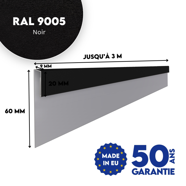 Profil d'angle J-Type Noir mat - 2