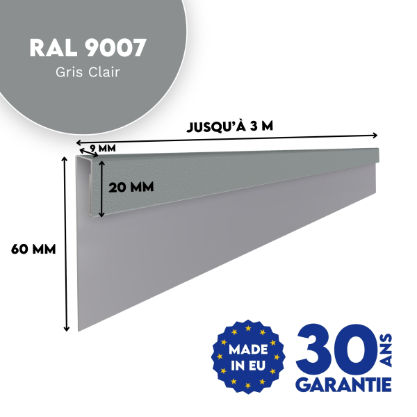 Profil d'angle J-Type Gris Clair brillant - 2