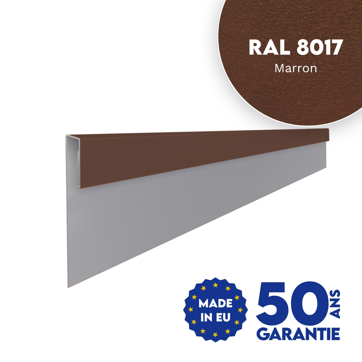 Profil d'angle J-Type Marron mat