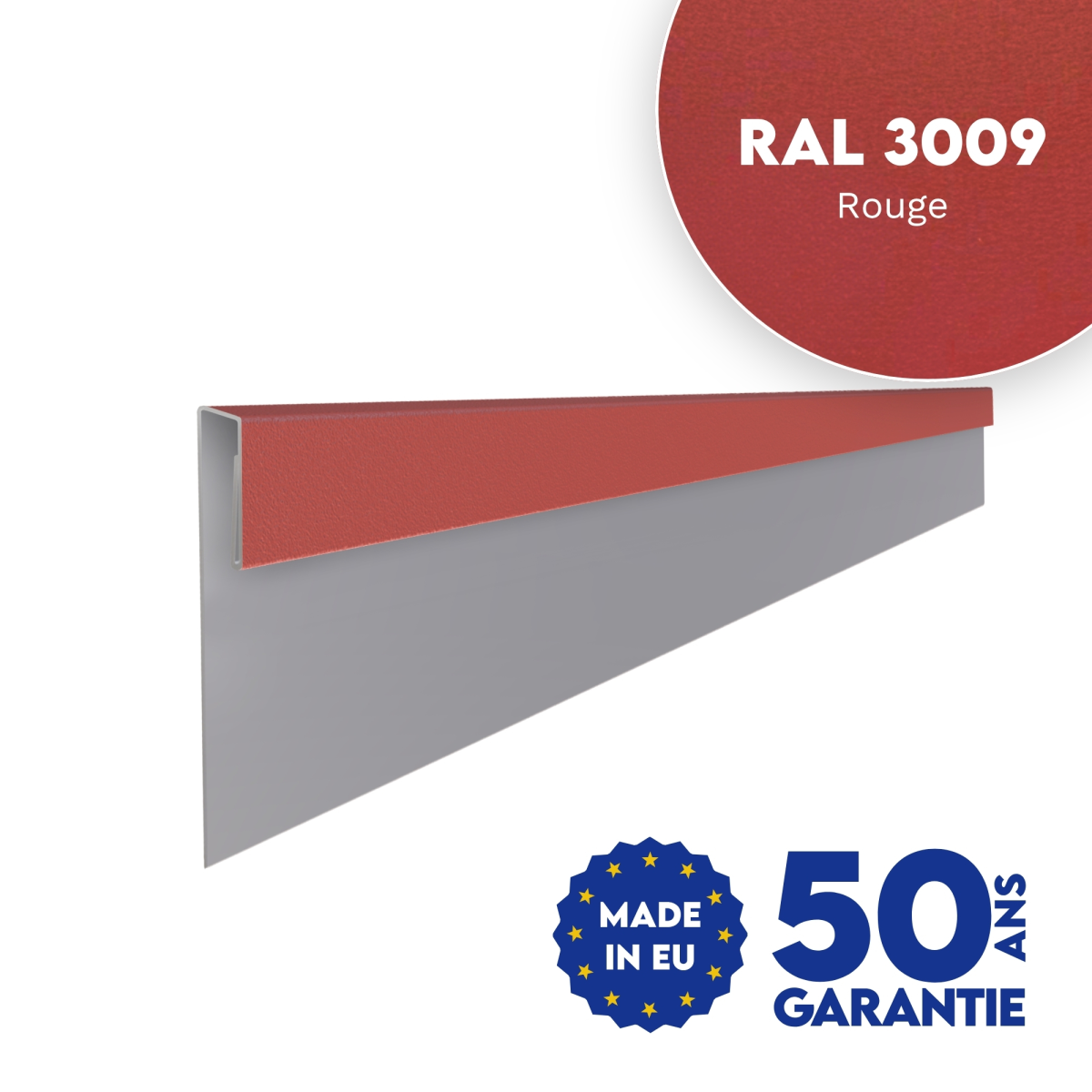 Profil d'angle J-Type Rouge mat