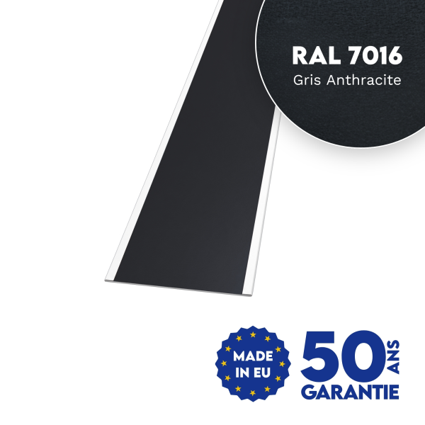 Jonction de tôle plane Gris Anthracite mat - 1