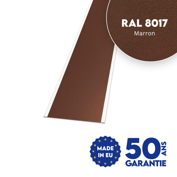Jonction de tôle plane Marron mat - 1