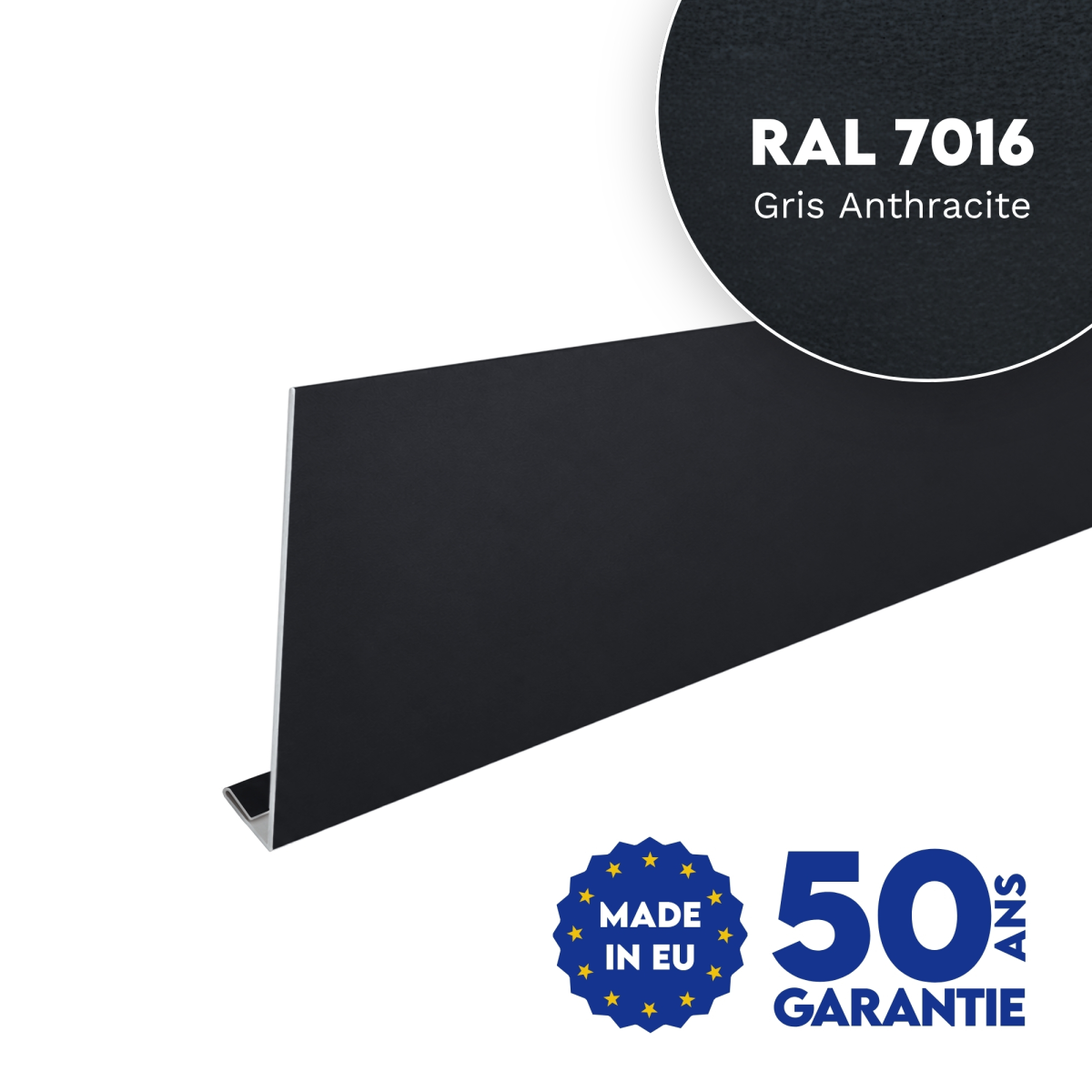 Habillage de gouttière Gris Anthracite mat