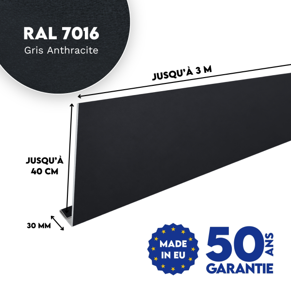 Habillage de gouttière Gris Anthracite mat - 2