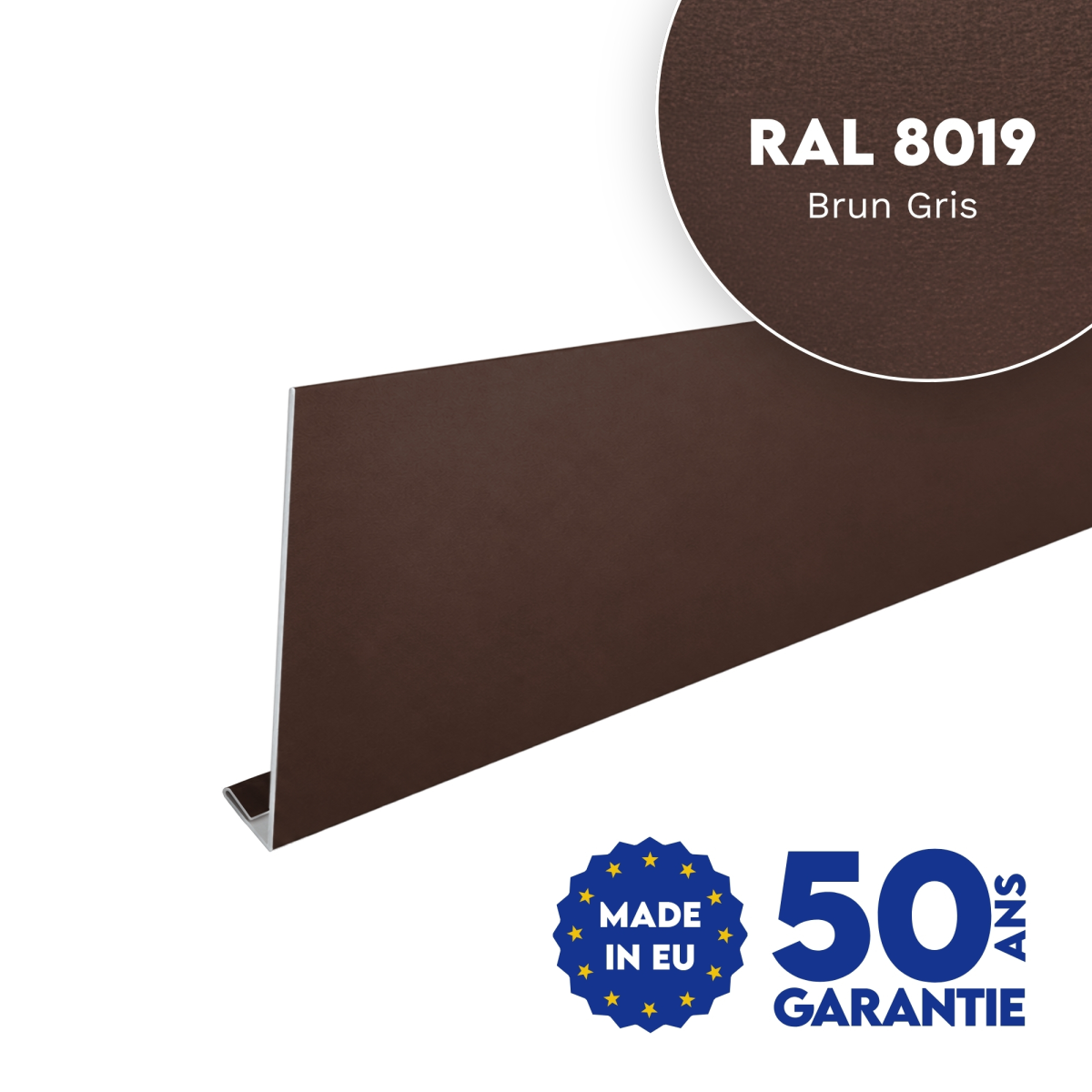 Habillage de gouttière Brun Gris mat