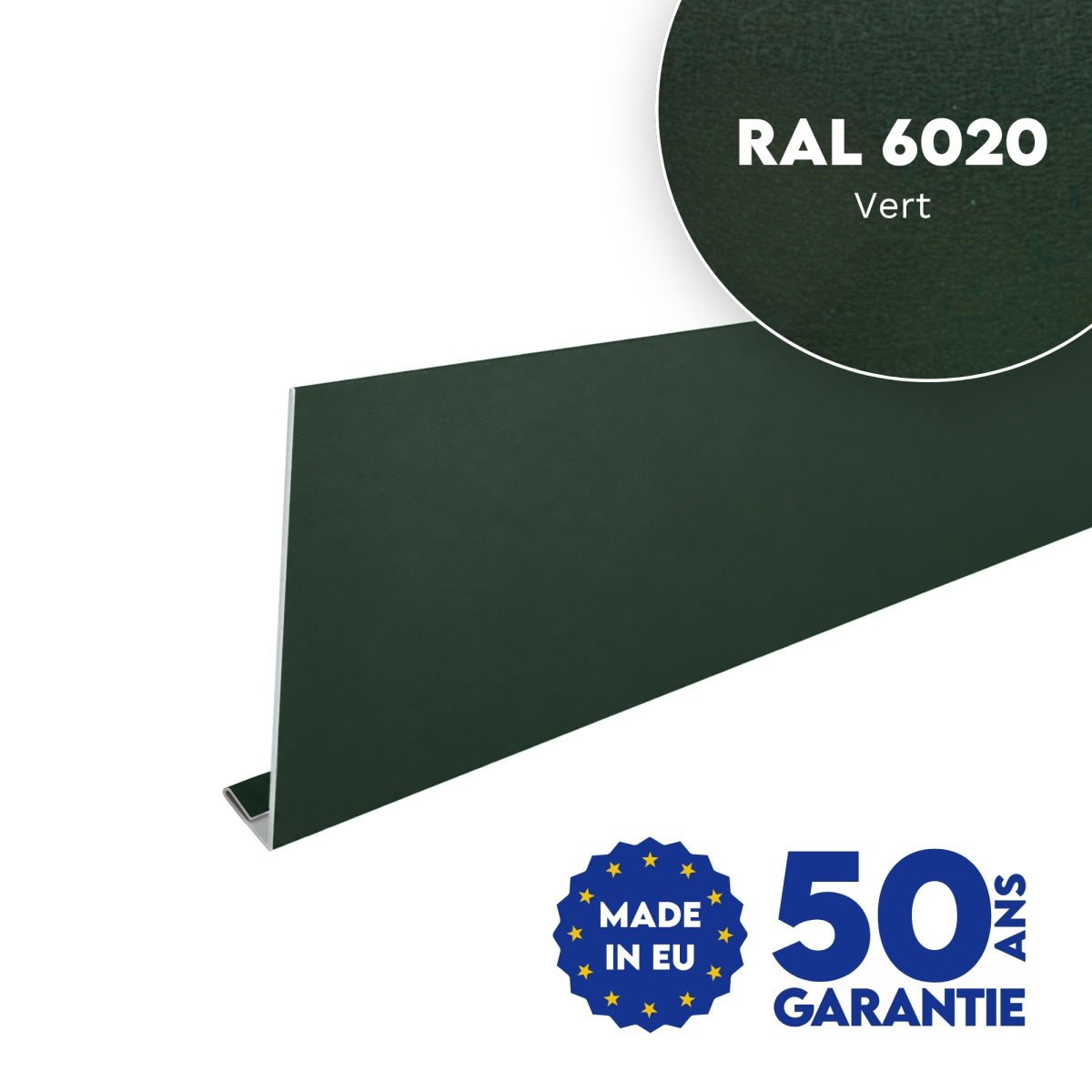 Habillage de gouttière Vert mat
