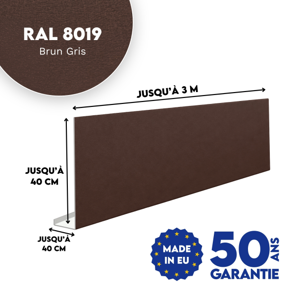 Habillage de bandeau Brun Gris mat - 2