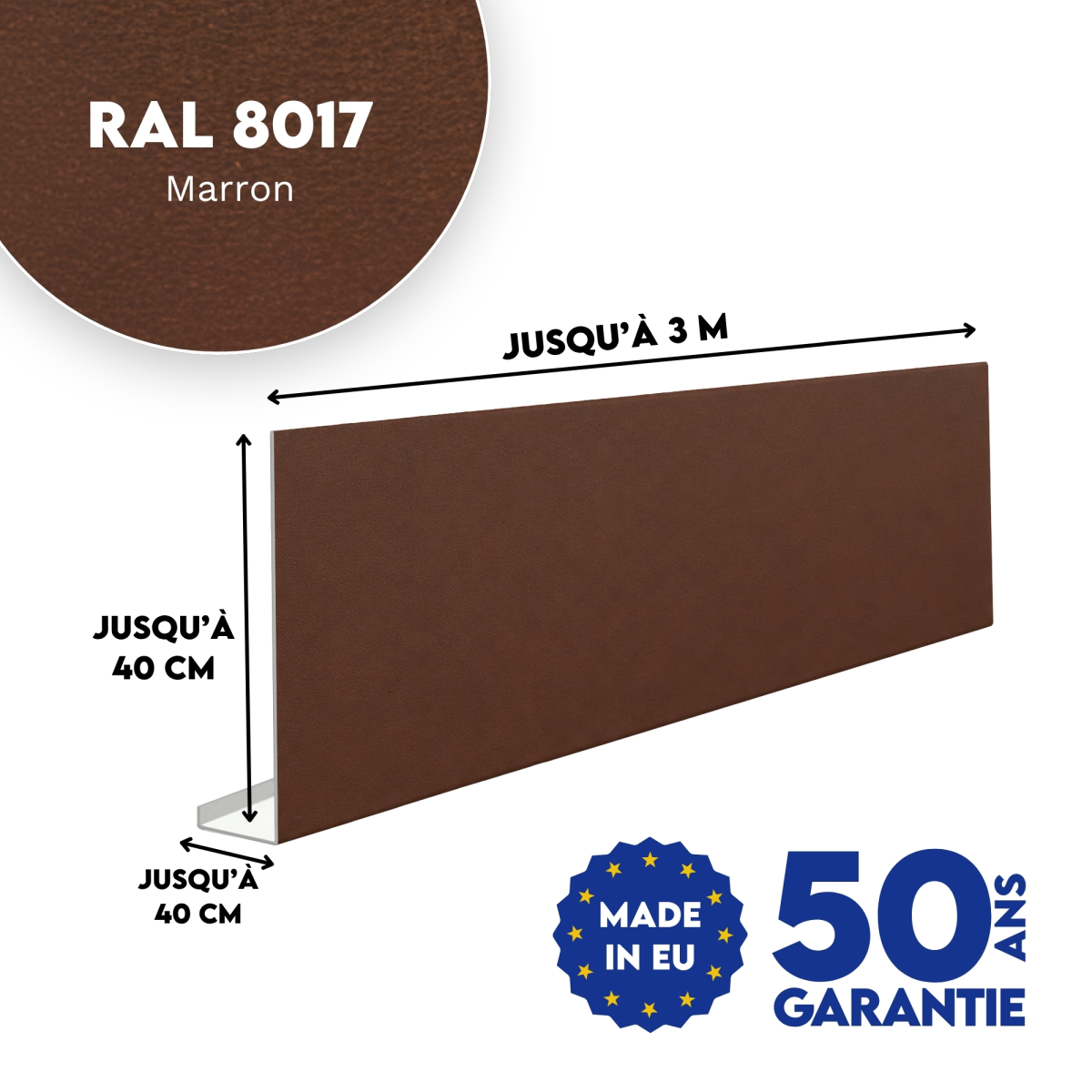 Habillage de bandeau Marron mat