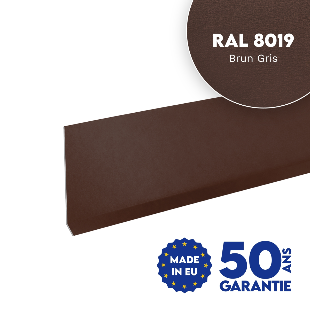 Habillage de rive Brun Gris mat