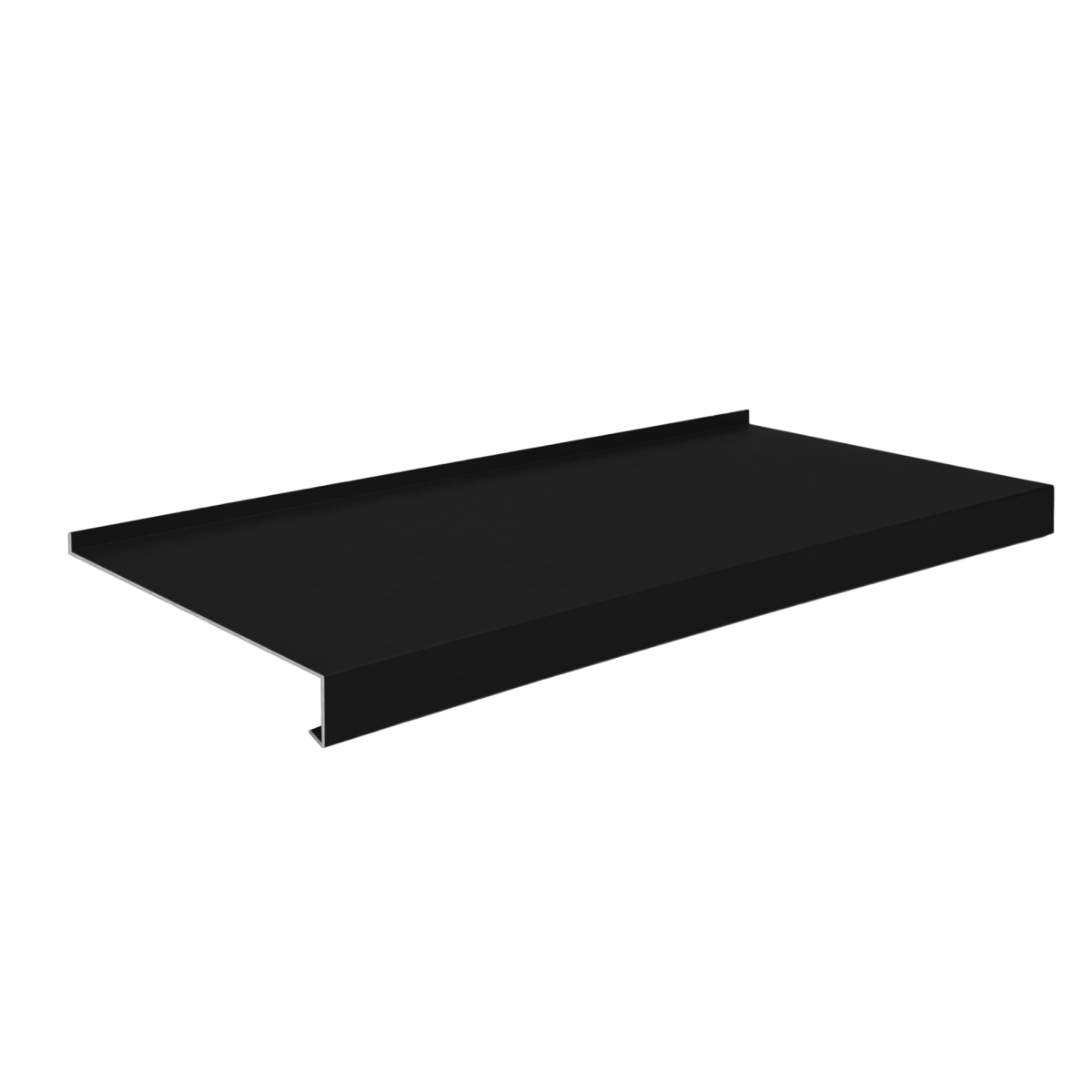 Appui de fenêtre avec rebord Noir mat