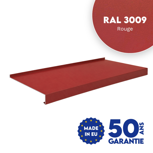 Appui de fenêtre avec rebord Rouge mat - 1