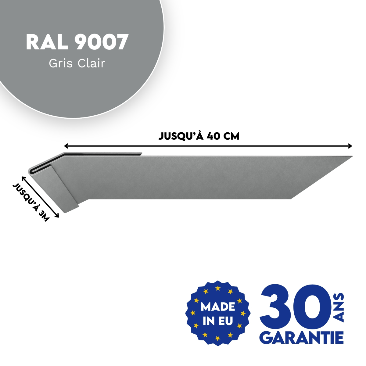 Habillage de linteau Gris Clair brillant