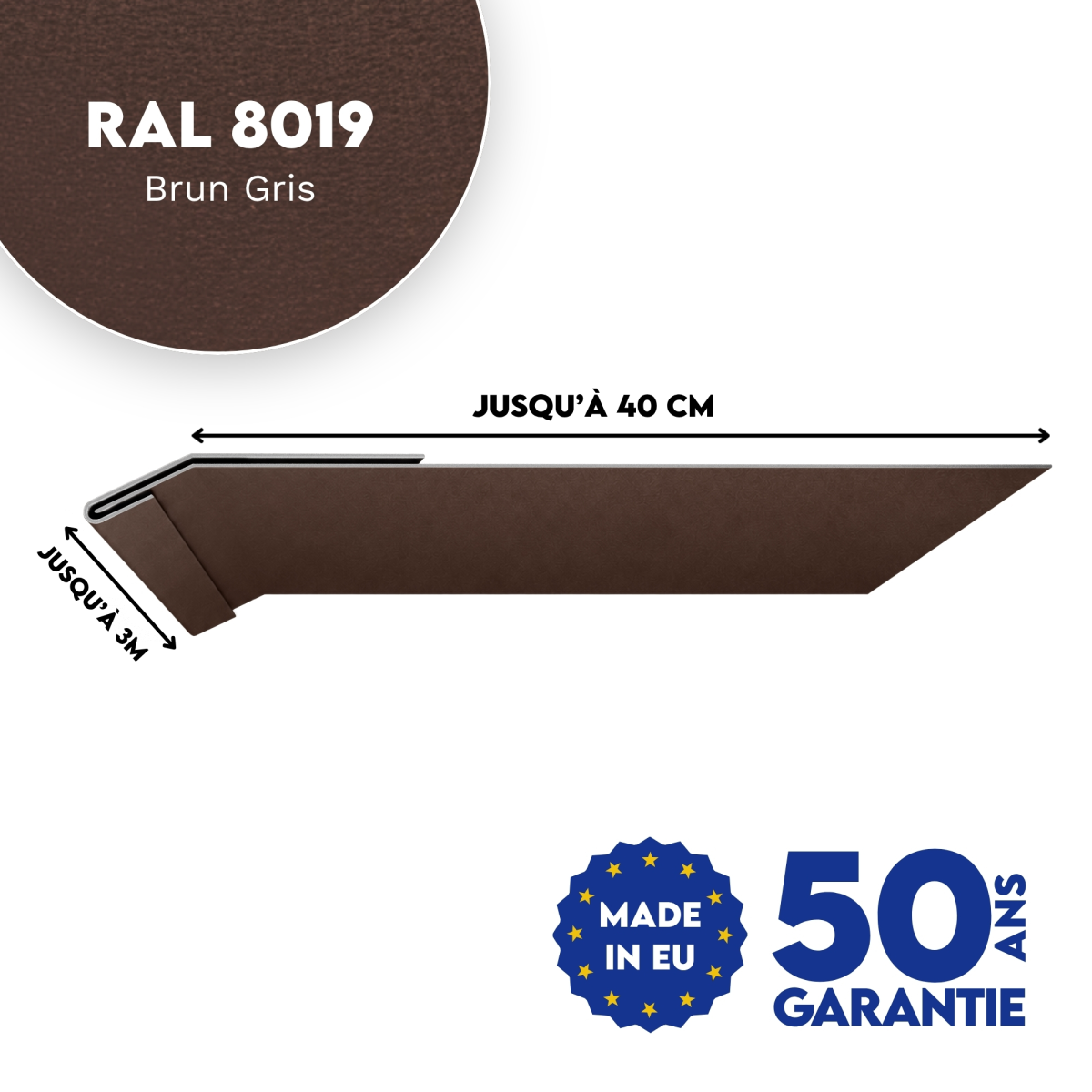 Habillage de linteau Brun Gris mat