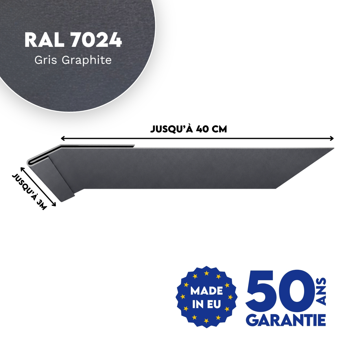 Habillage de linteau Gris Graphite mat