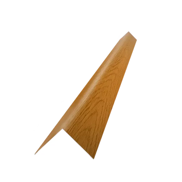 Profil d'angle extérieur pour tôle de bardage imitation Chêne Clair 3D