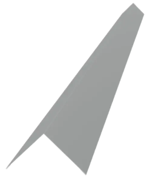 Profil d'angle extérieur pour tôle de bardage Gris Clair Brillant