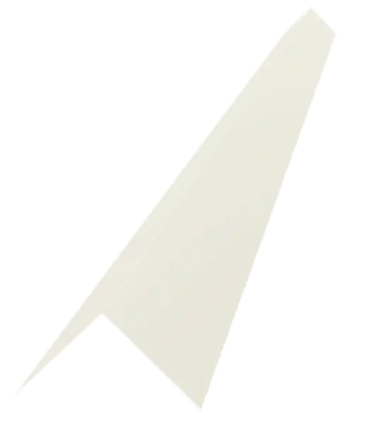 Profil d'angle extérieur pour tôle de bardage Blanc Brillant