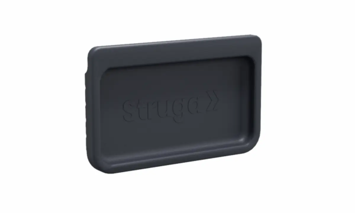 Fond de gouttière rectangulaire Quattro Gris Graphite Mat - Lot de 2