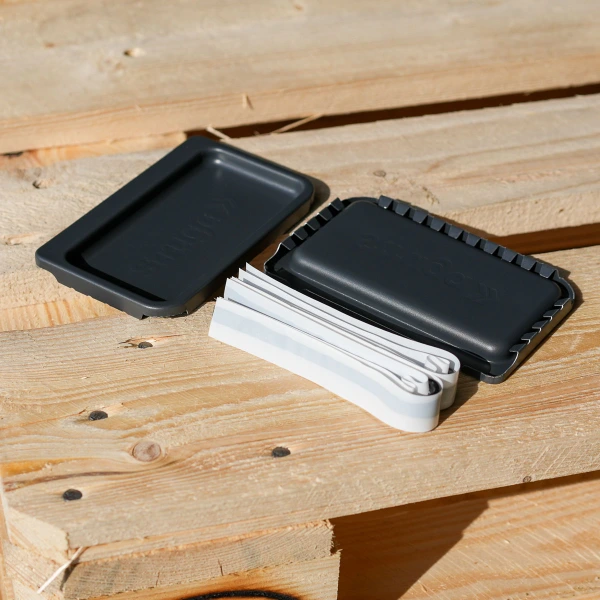 Fond de gouttière rectangulaire Quattro Gris Graphite Mat - Lot de 2 - 3