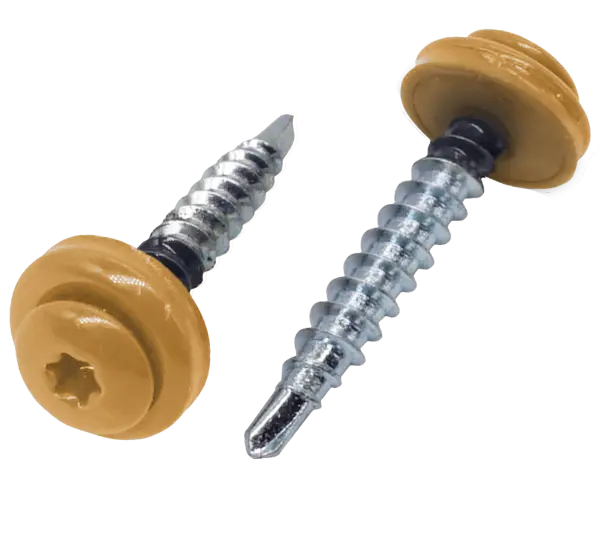 Vis autoperceuses à embout torx chêne clair avec rondelle d'étanchéité - 1