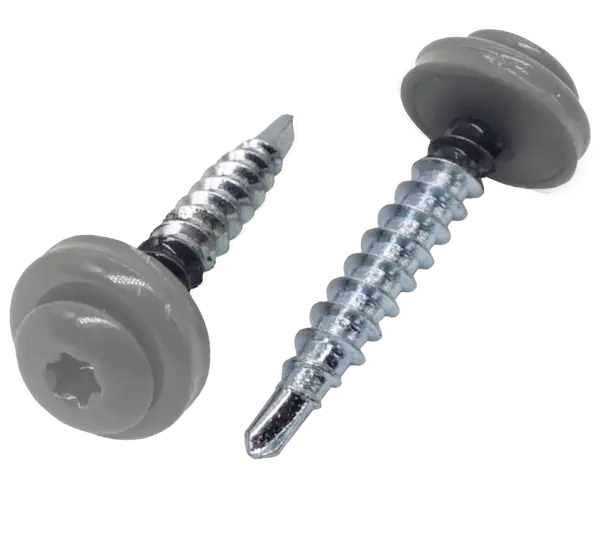 Vis autoperceuses à embout Torx gris clair avec rondelle d'étanchéité - 1