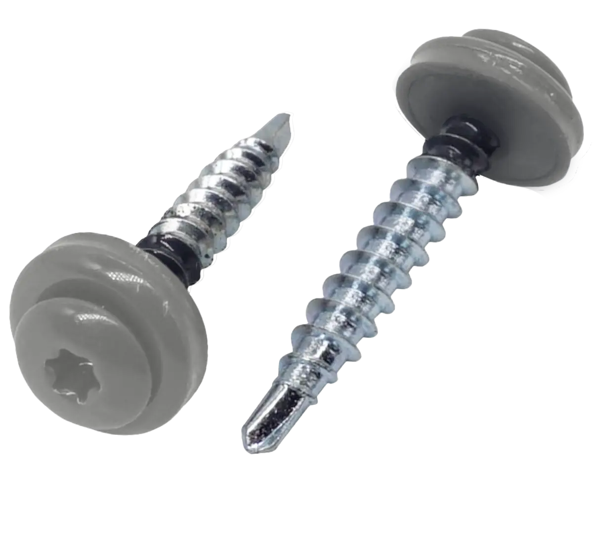 Vis autoperceuses à embout Torx gris clair avec rondelle d'étanchéité