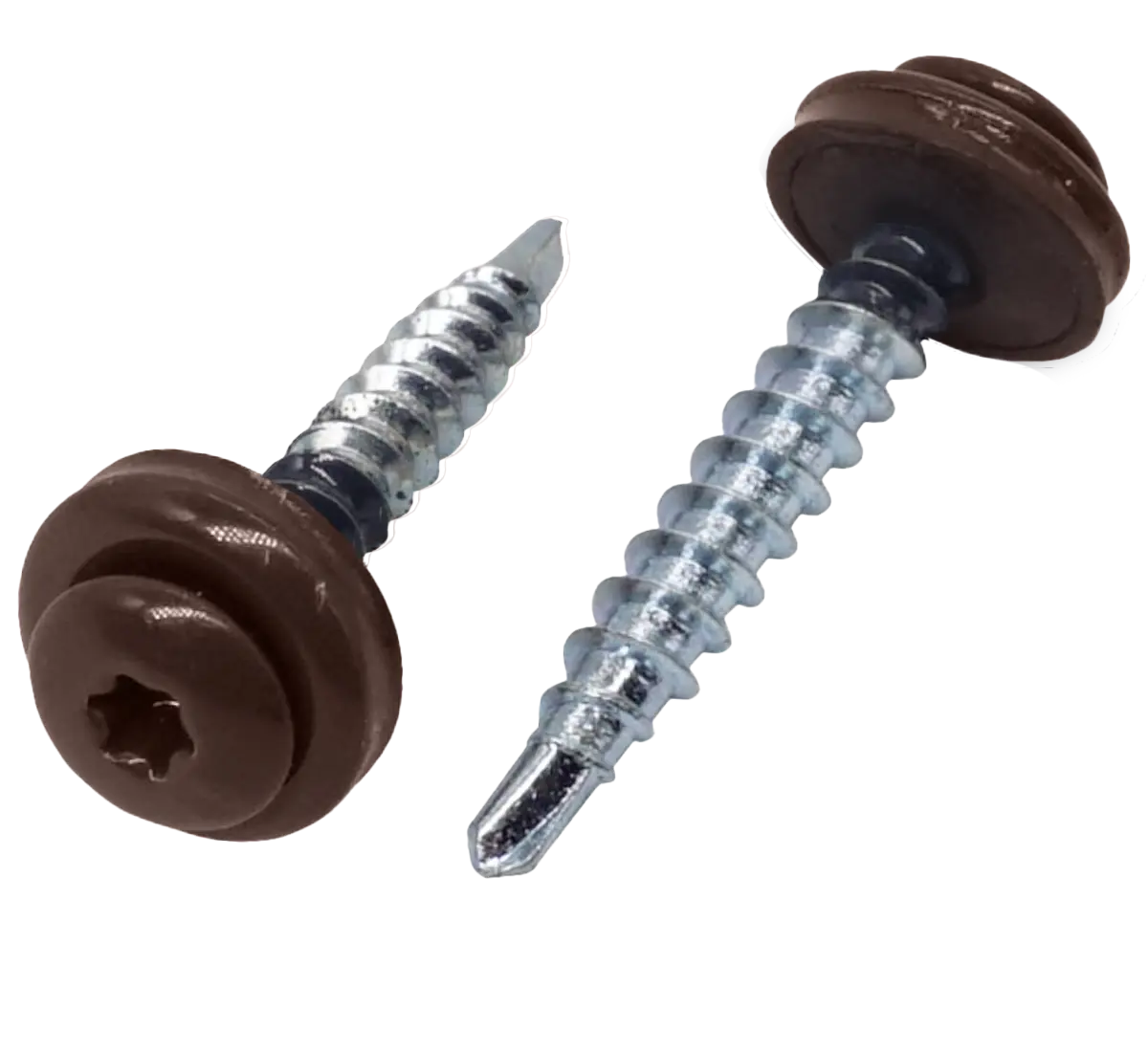Vis autoperceuses à embout Torx marrons avec rondelle d'étanchéité