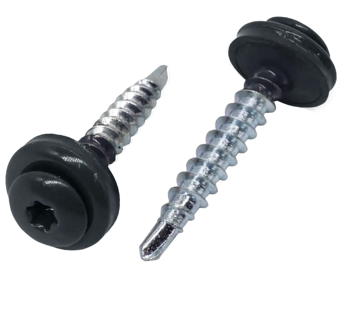 Vis autoperceuses à embout Torx gris anthracite avec rondelle d'étanchéité