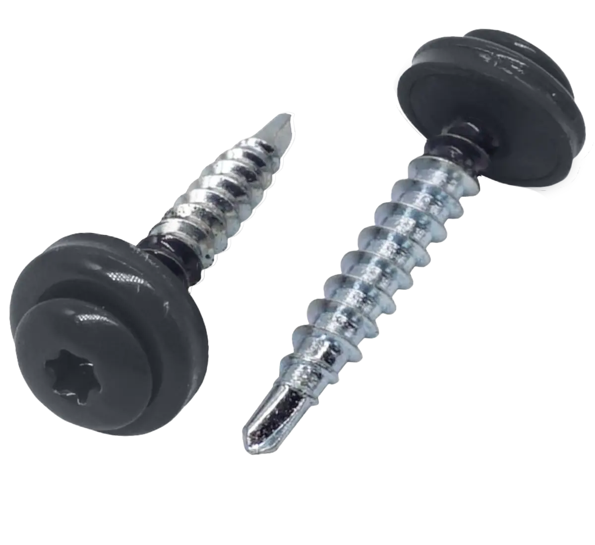 Vis autoperceuses à embout Torx gris graphite avec rondelle d'étanchéité