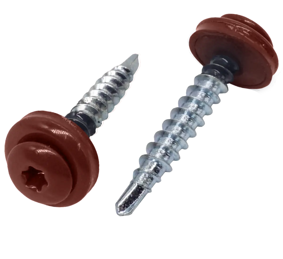 Vis autoperceuses à embout Torx rouges avec rondelle d'étanchéité