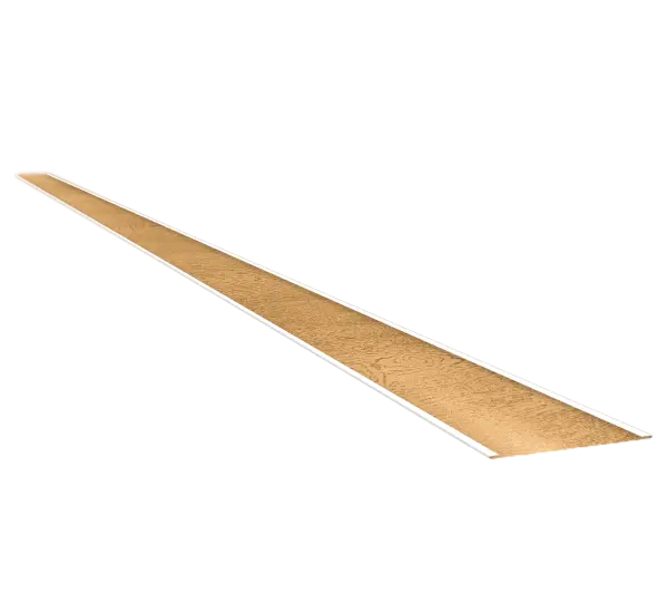 Jonction de bardage plate bois chêne clair