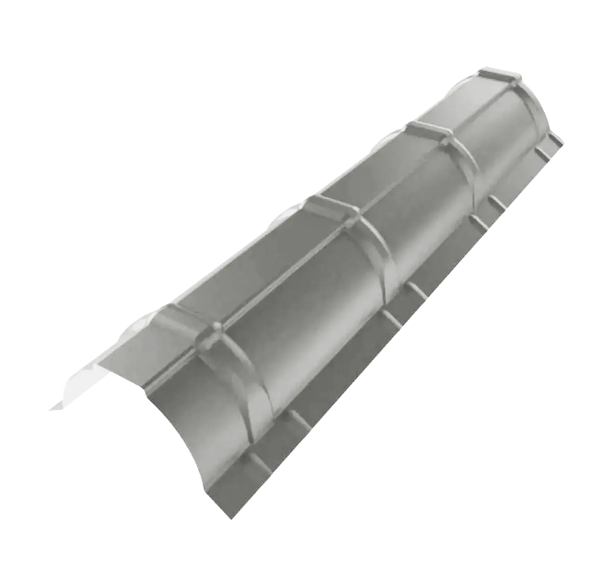 Faitière demi-ronde Gris Clair brillant