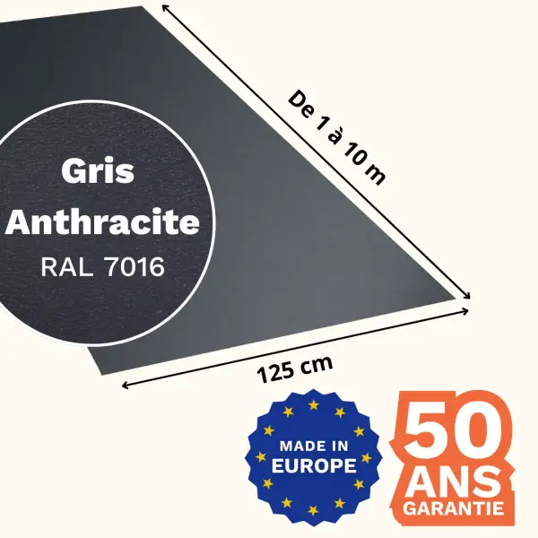 Tôle plane Gris Anthracite mat - 2