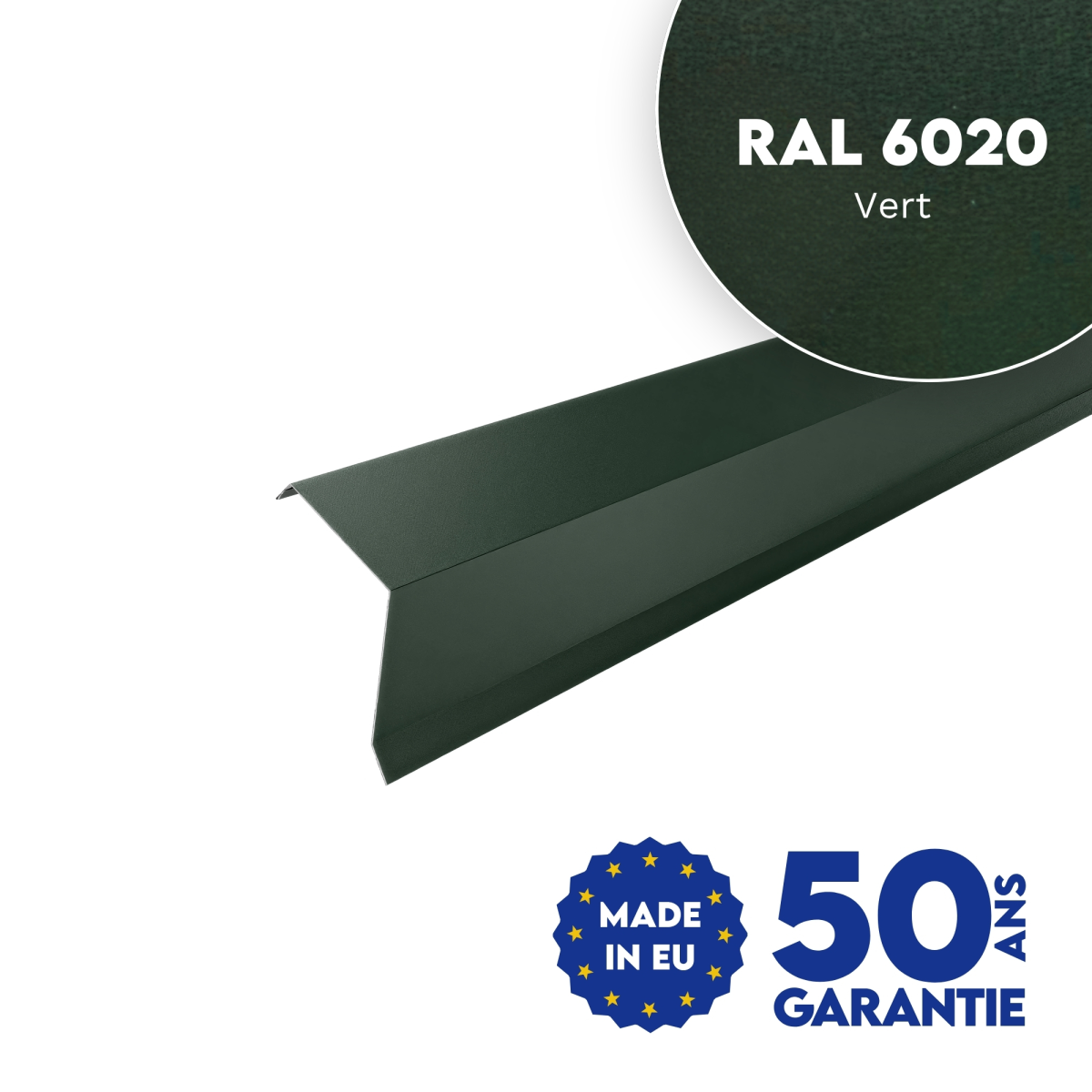 Tôle de rive Vert mat RAL 6020 - 3
