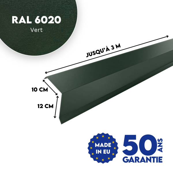 Tôle de rive Vert mat RAL 6020 - 4