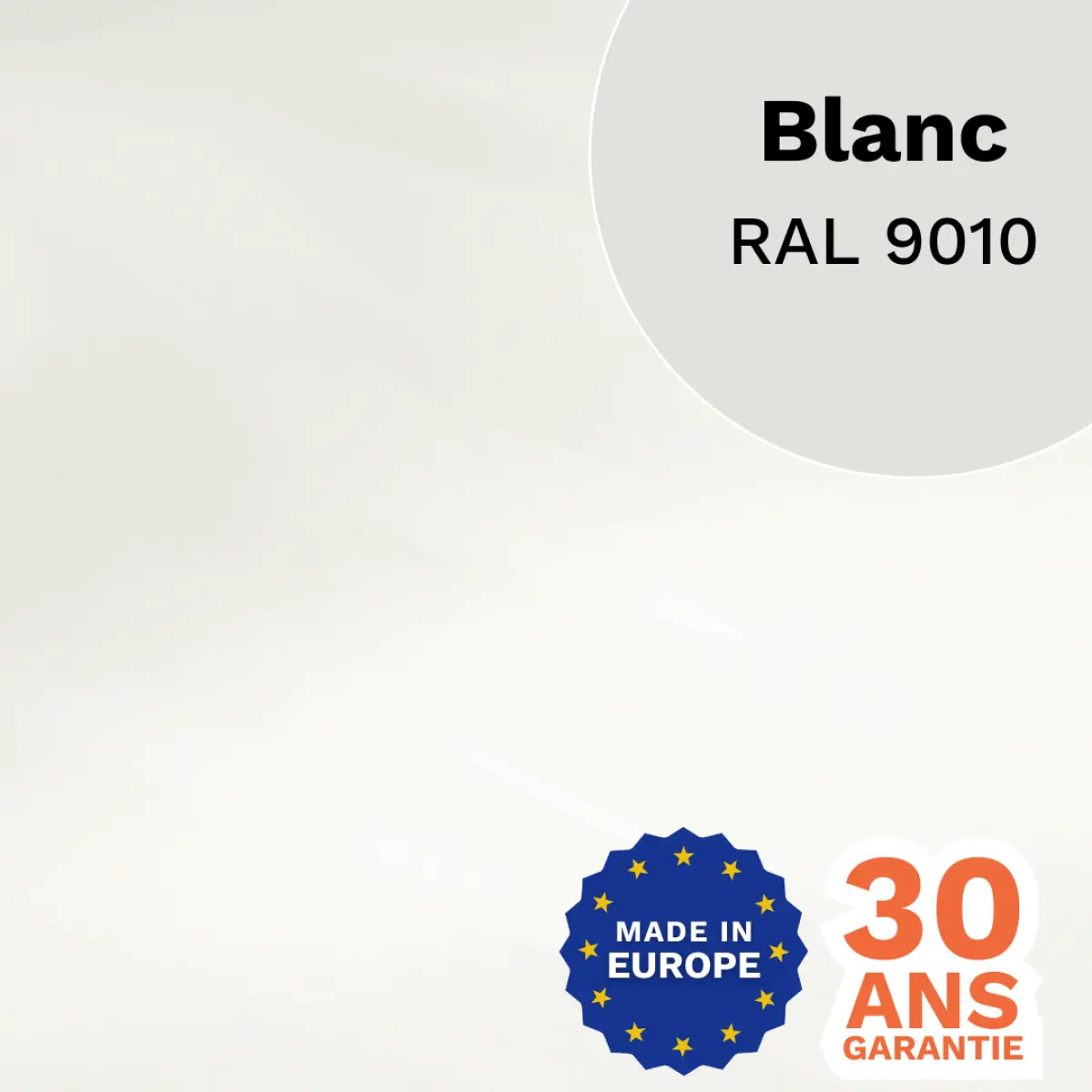 Tôle plane Blanc Brillant
