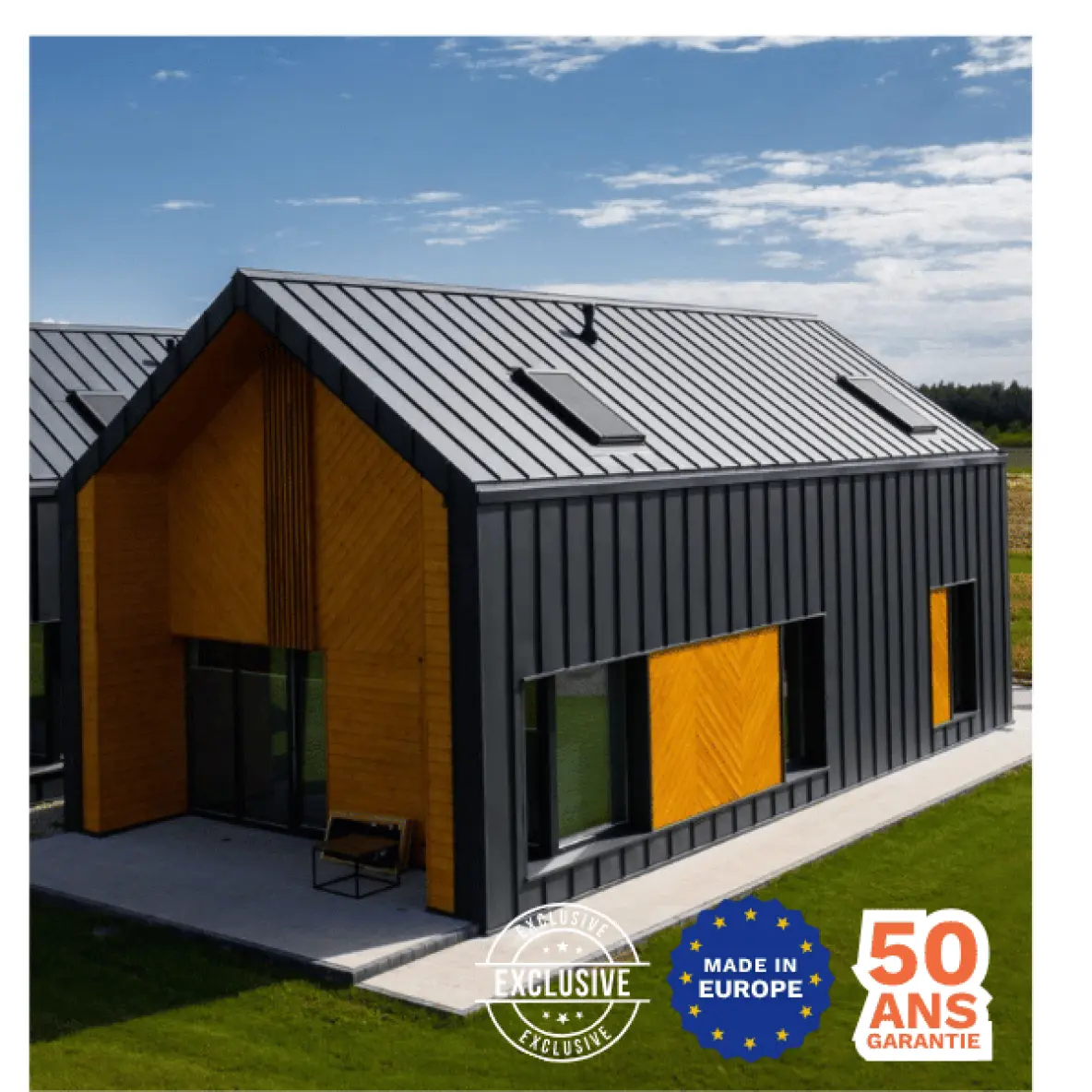 Bardage joint debout