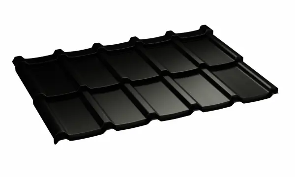 Panneau de toiture imitation tuiles Allano Noir Mat - 1